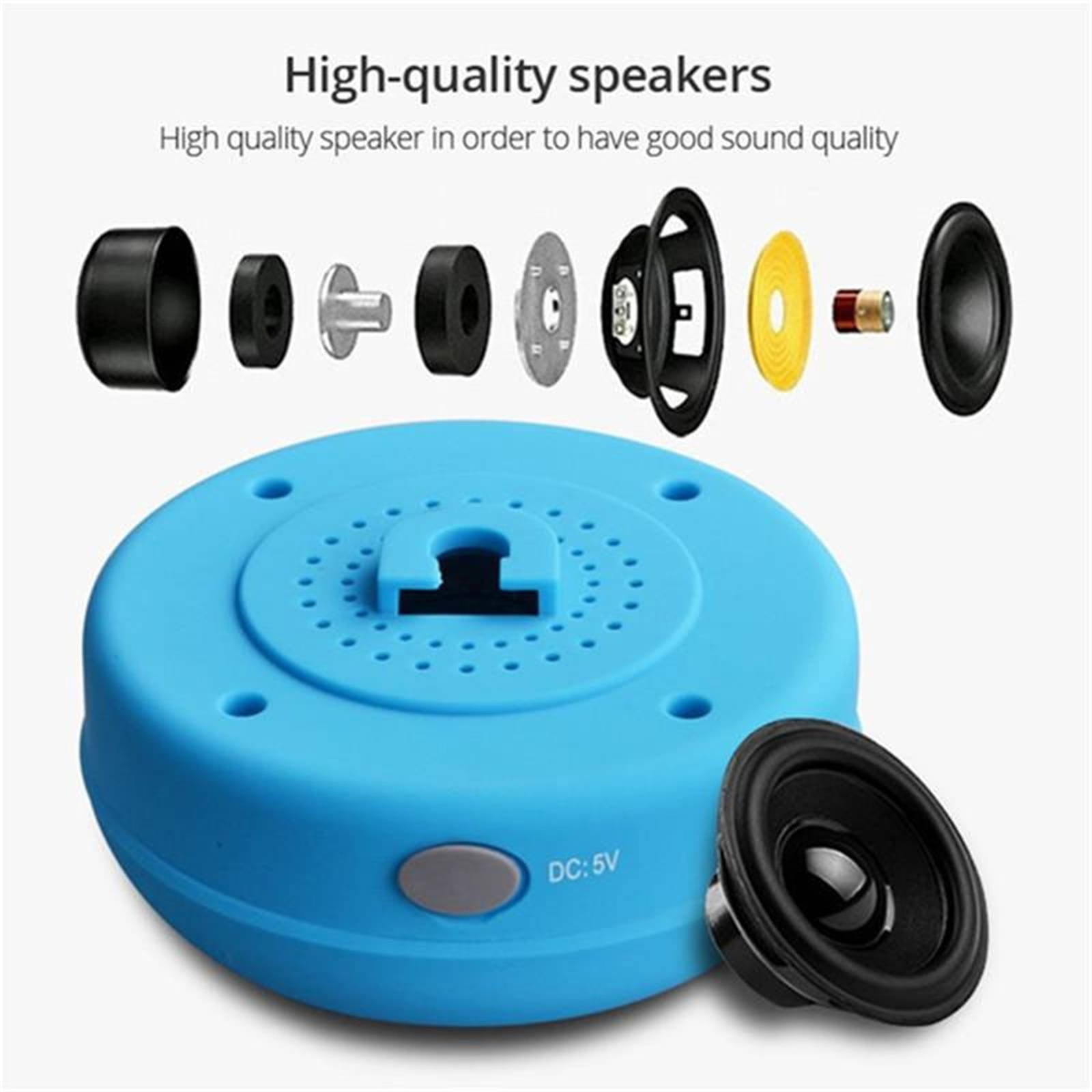 Mobax Mini Portable Large Suction Cup Bluetooth Speaker Stereo Music Outdoor White