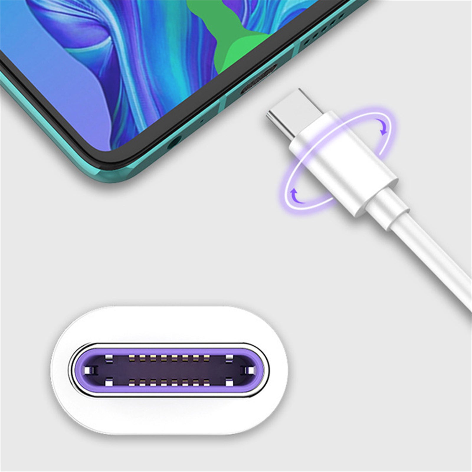 Mobax 40W USB Type-C 5X Fast Charging Cable Charger cord For Samsung S9 S8 C9 C7