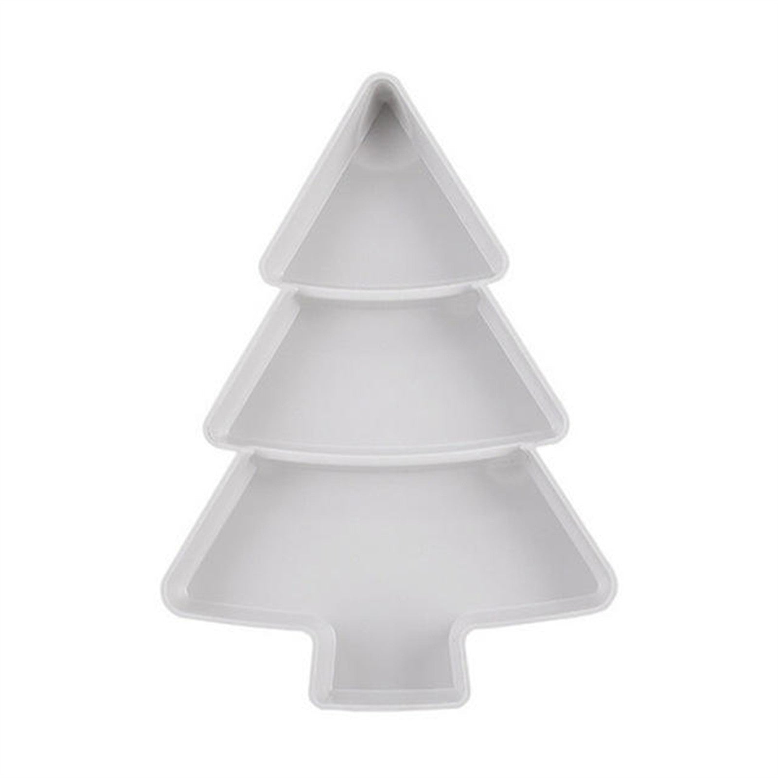 Cookingstuff Small Tree Split Dry Fruit Plate Food Storage Household Snack Plate White