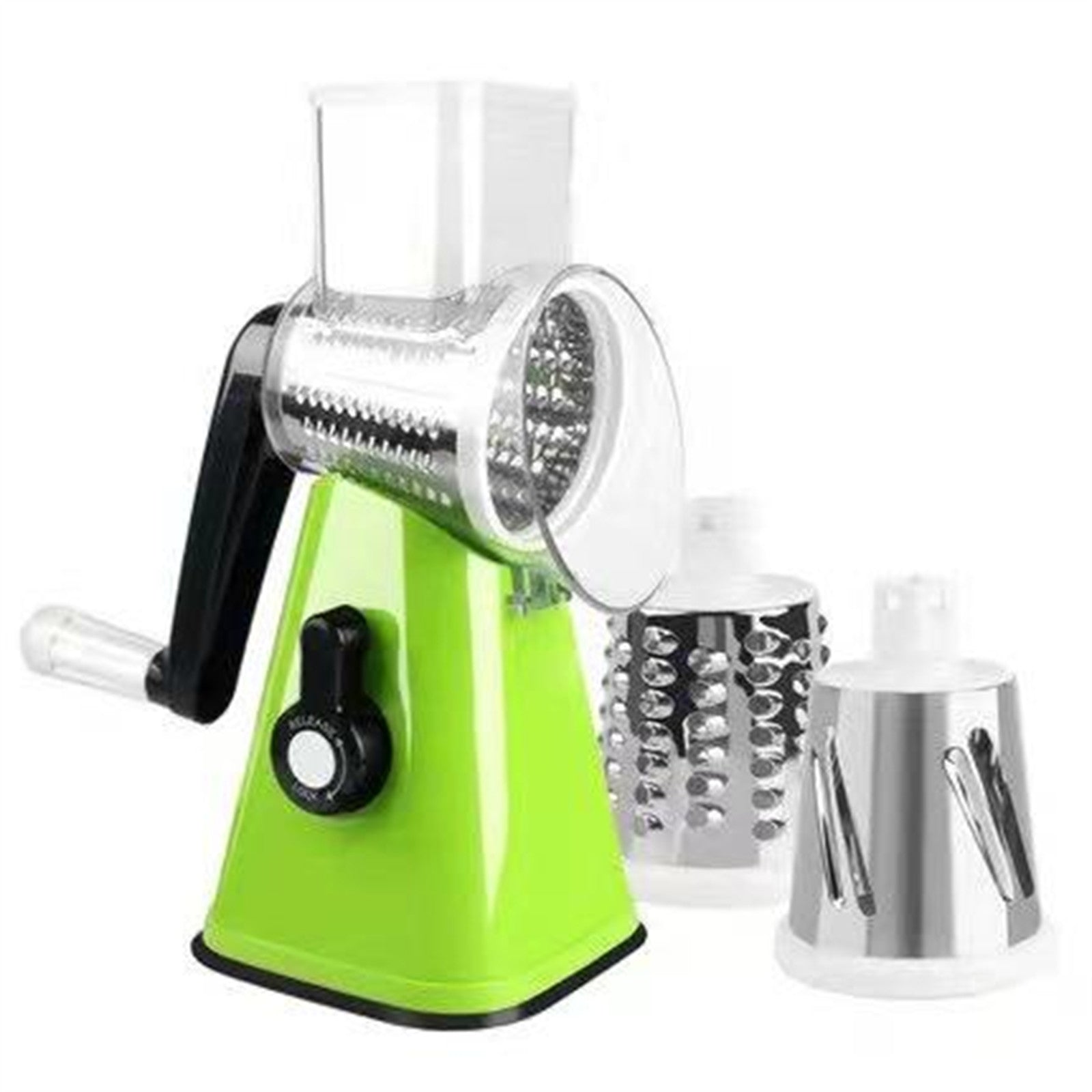 Cookingstuff Multi Functional Vegetable Cutter Hand Drum Slicer Kitchen Artifact Green