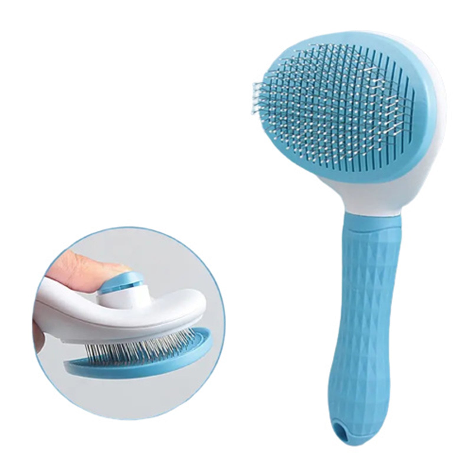 Pawfriends Pet Dog Cat Comb Brush Remove Floating Hair Hairdressing Self-Cleaning  Comb