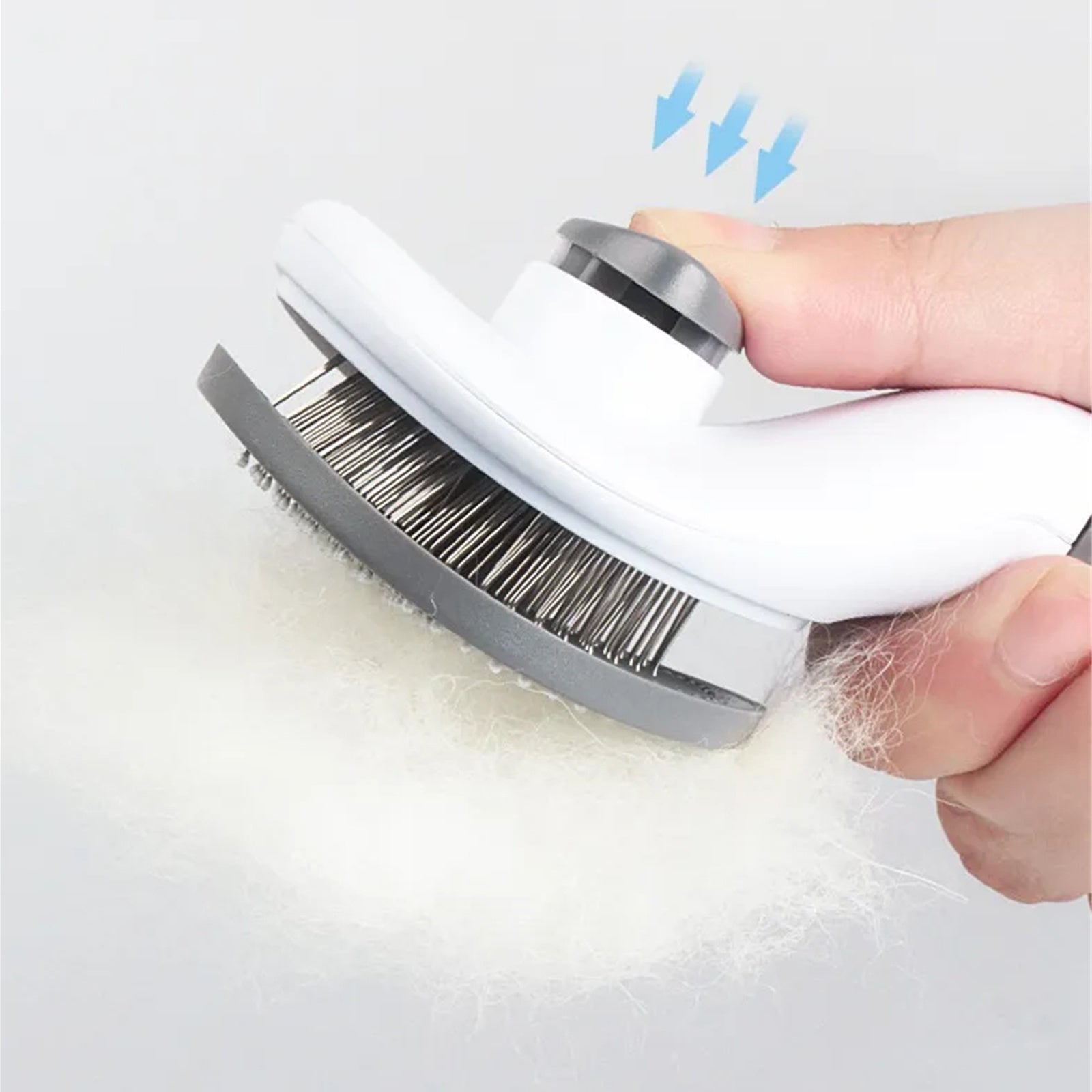 Pawfriends Pet Dog Cat Grooming Comb Brush Tool Gently Removes Loose Knots Mats Grey