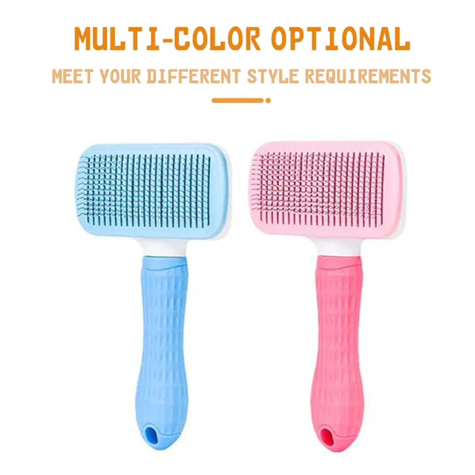 Pawfriends Pet Dog Cat Grooming Comb Brush Tool Gently Removes Loose Knots Mats Pink