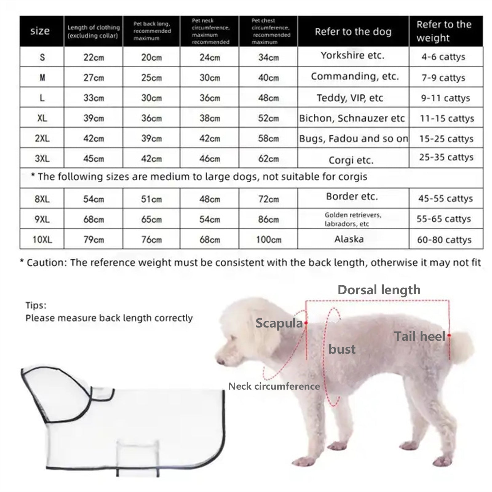 Pawfriends TPU Transparent Pet Cape Raincoat Large Dog Teddy Fado Koki Dog Clothing