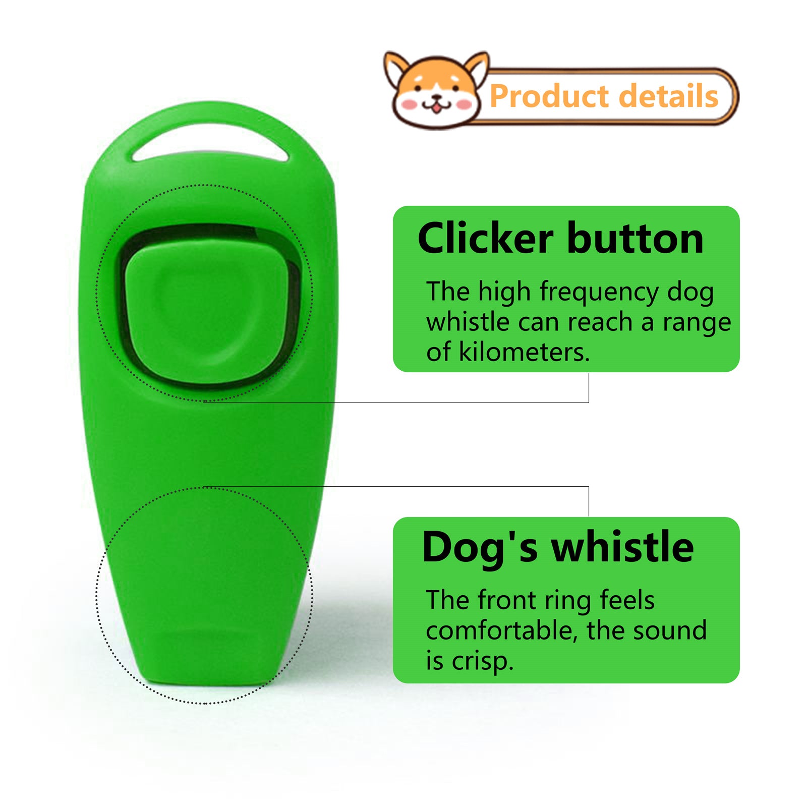 Pawfriends 1PC Dog Training Whistle Pet Clicker Pet Dog Trainer Assistive Guide Dog Aid