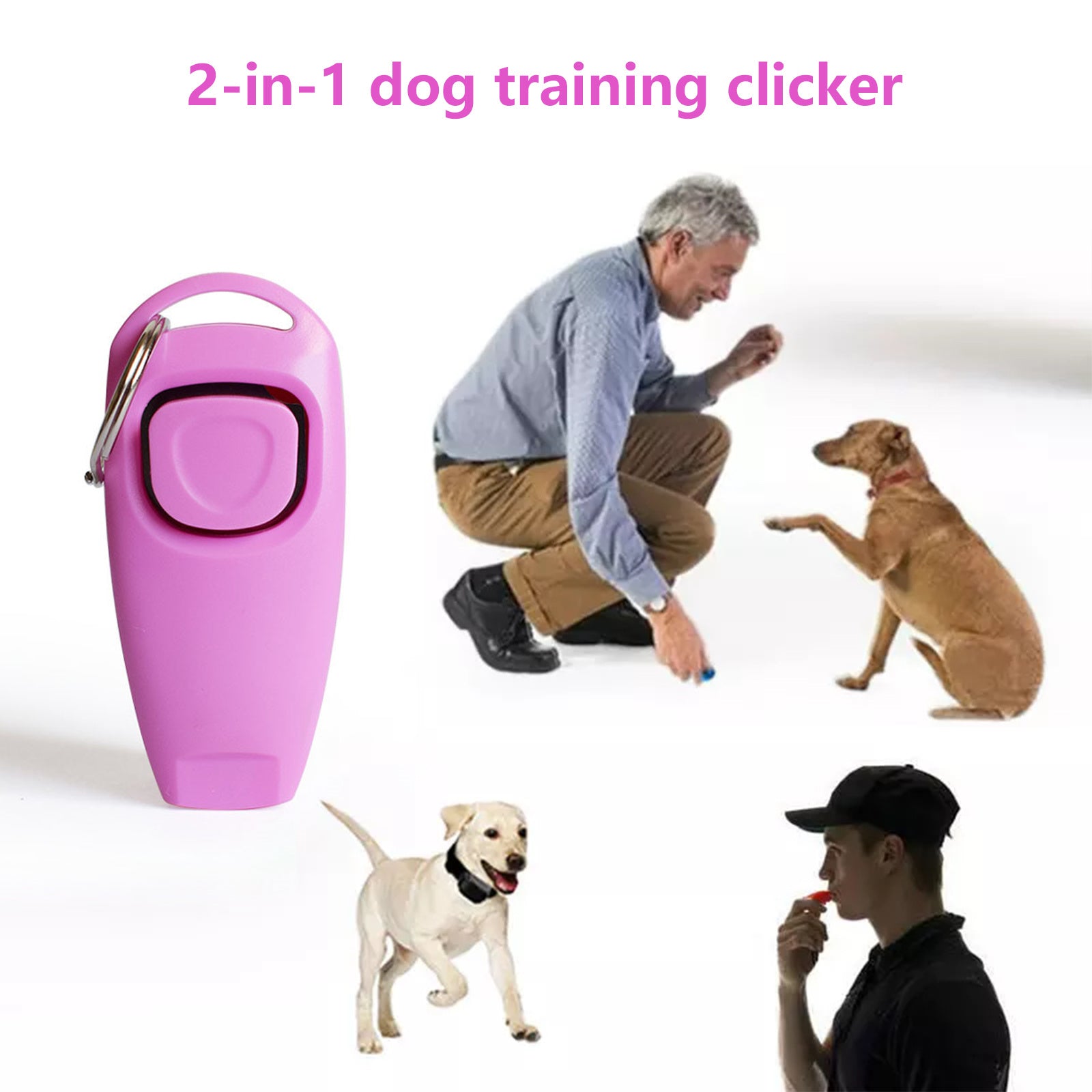 Pawfriends Dog Training Whistle Clicker Combo to Stop Pet Barking Obedience Train Skills AU