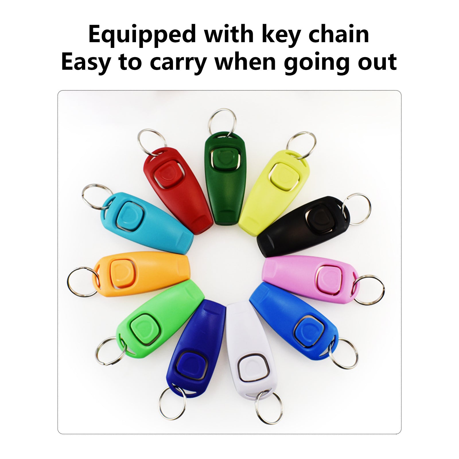 Pawfriends Pet Dog Clicker Puppy Button Click Obedience Recall Whistle Training Keychain AU