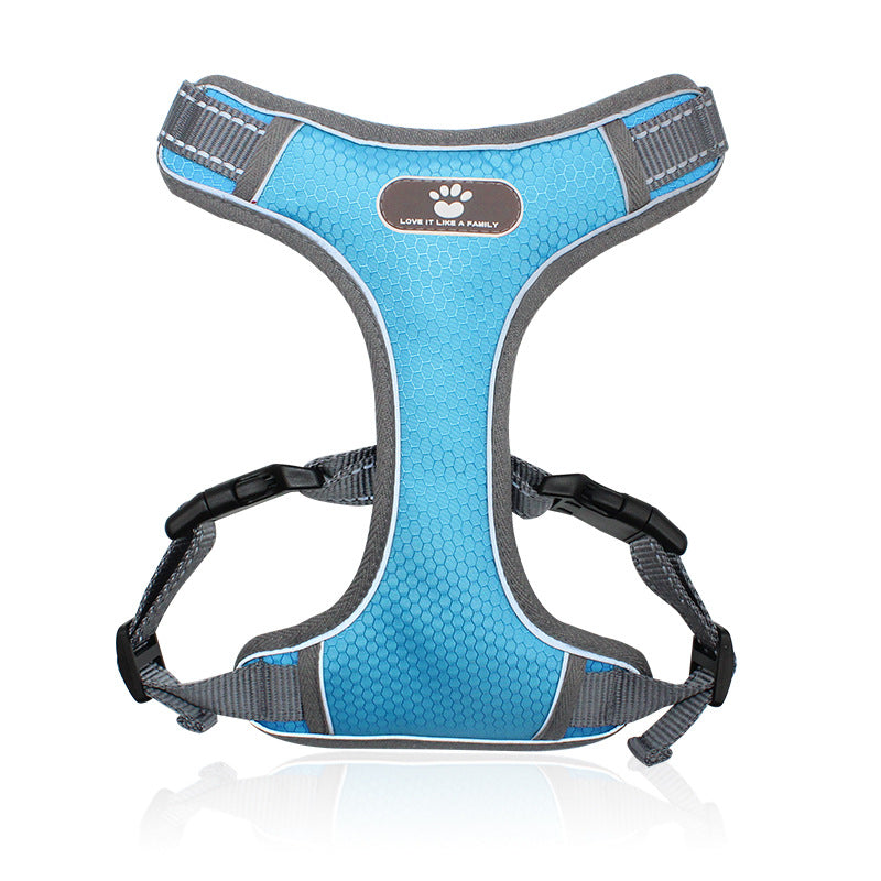 Love It No Pull Pet Harness Vest - Light Blue Large