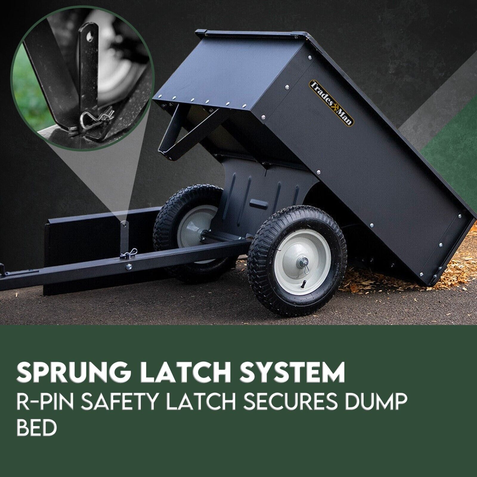 Steel Dump Cart Garden Tipping Trailer