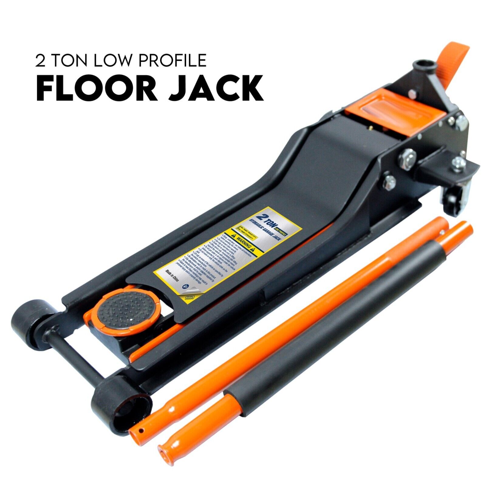 2 Ton Low Profile Trolley Jack Hydraulic Floor Car Lifter Dual Pump 70-610MM
