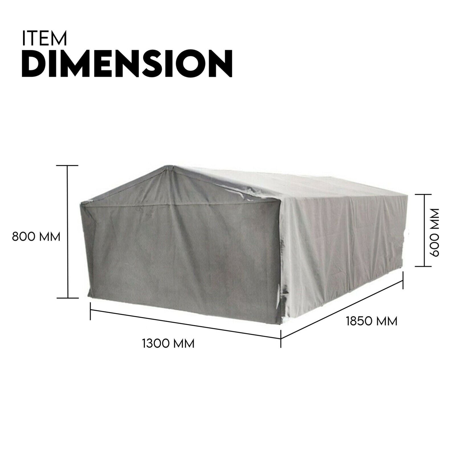 6X4 TRAILER CAGE CANVAS COVER (600mm) Heavy Duty Canvas Best Quality Waterproof