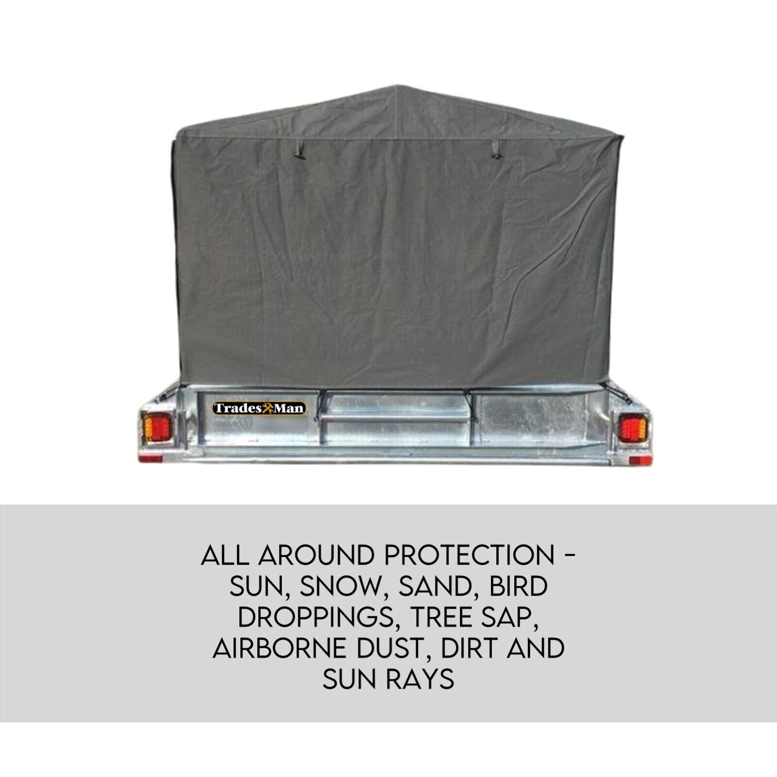 7X5 TRAILER CAGE CANVAS COVER (600mm) Heavy Duty Canvas Best Quality Waterproof