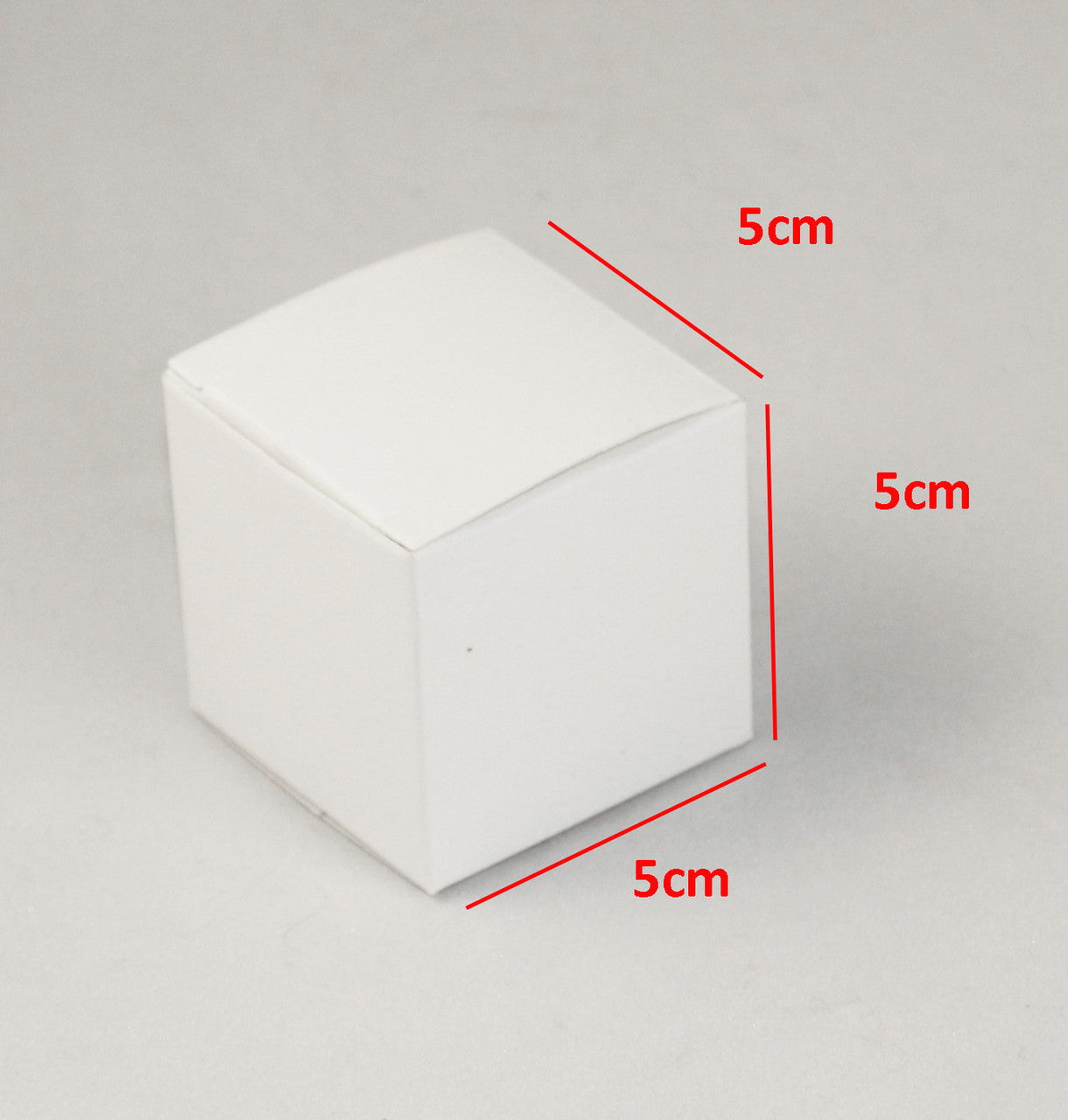 10 Pack of White 5cm Square Cube Card Gift Box - Folding Packaging Small rectangle/square Boxes for Wedding Jewelry Gift Party Favor Model Candy Chocolate Soap Box