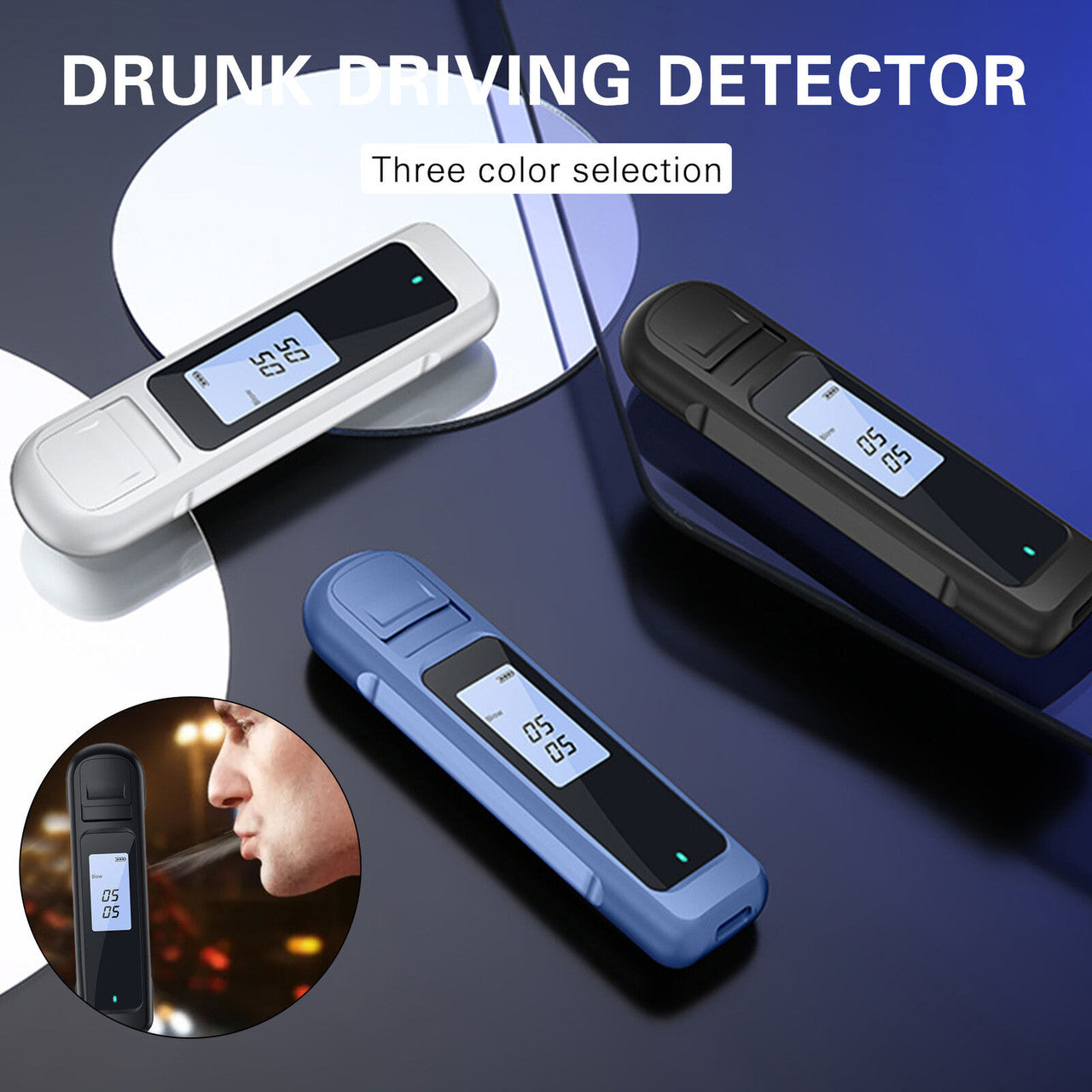 Alcohol Breathalyzer Drink Tester DUI LCD Breath Analyzer Handbag Pocket Size BLACK - FREE POST