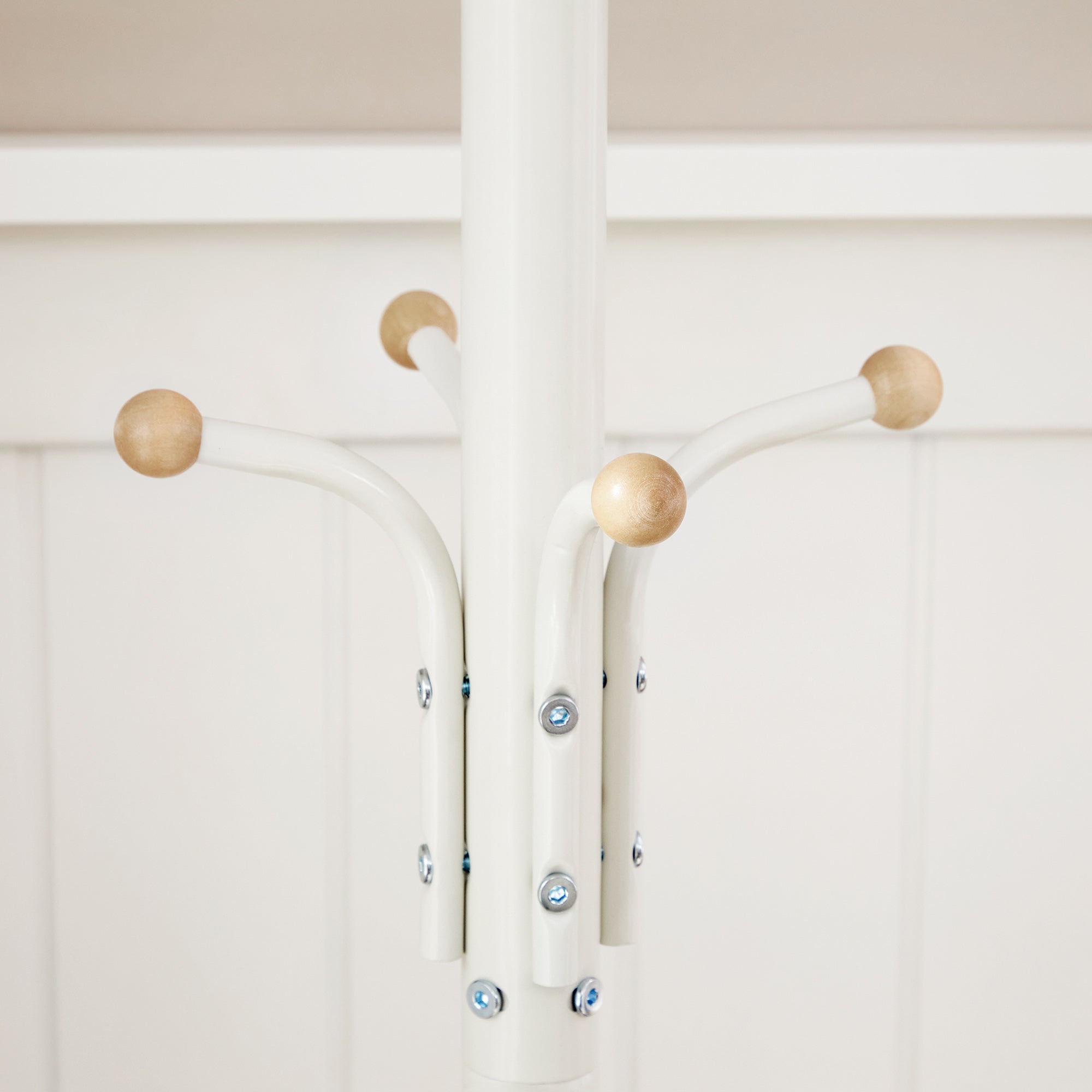 SONGMICS Metal Coat Rack Creamy White