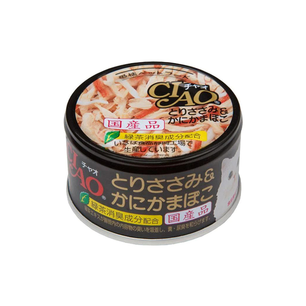 CIAO Canned Jelly For Cat Chicken Fillet And Crab Stick 85G X12