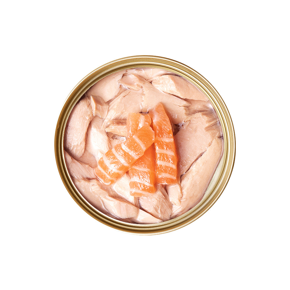 CAT FOREST Premium Tuna White Meat With Salmon In Jelly Cat Canned Food 85G X 24