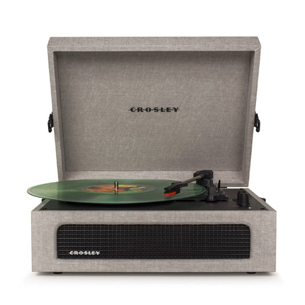 Crosley Voyager Bluetooth Portable Turntable - Grey + Bundled Record Storage Crate