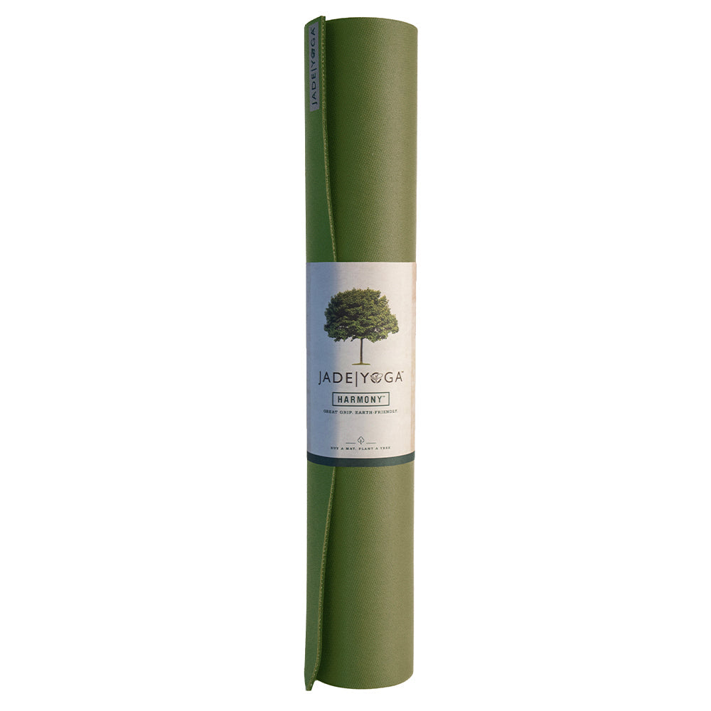 Jade Yoga Harmony Mat - Olive & Iron Flask Wide Mouth Bottle with Spout Lid, Fire, 40oz/1200ml Bundle