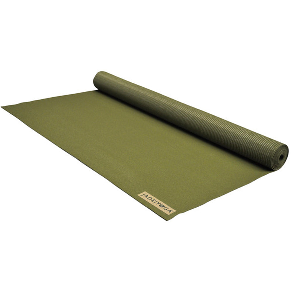 Jade Yoga Voyager Mat - Olive & Iron Flask Wide Mouth Bottle with Spout Lid, Fire, 40oz/1200ml Bundle