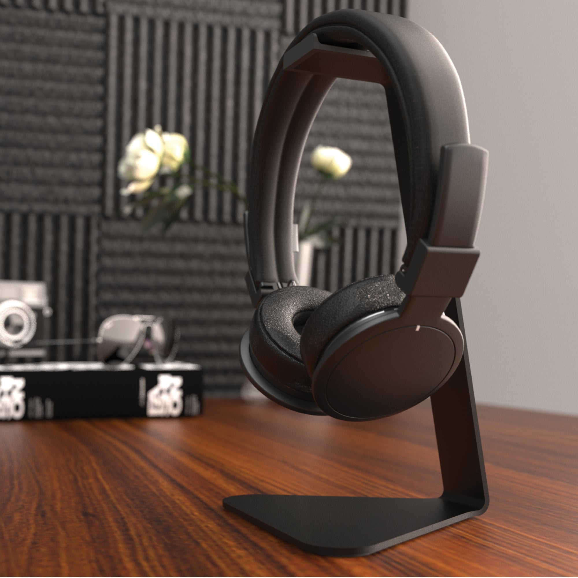 Kanto H1 Universal Desktop Headphone Stand, Black