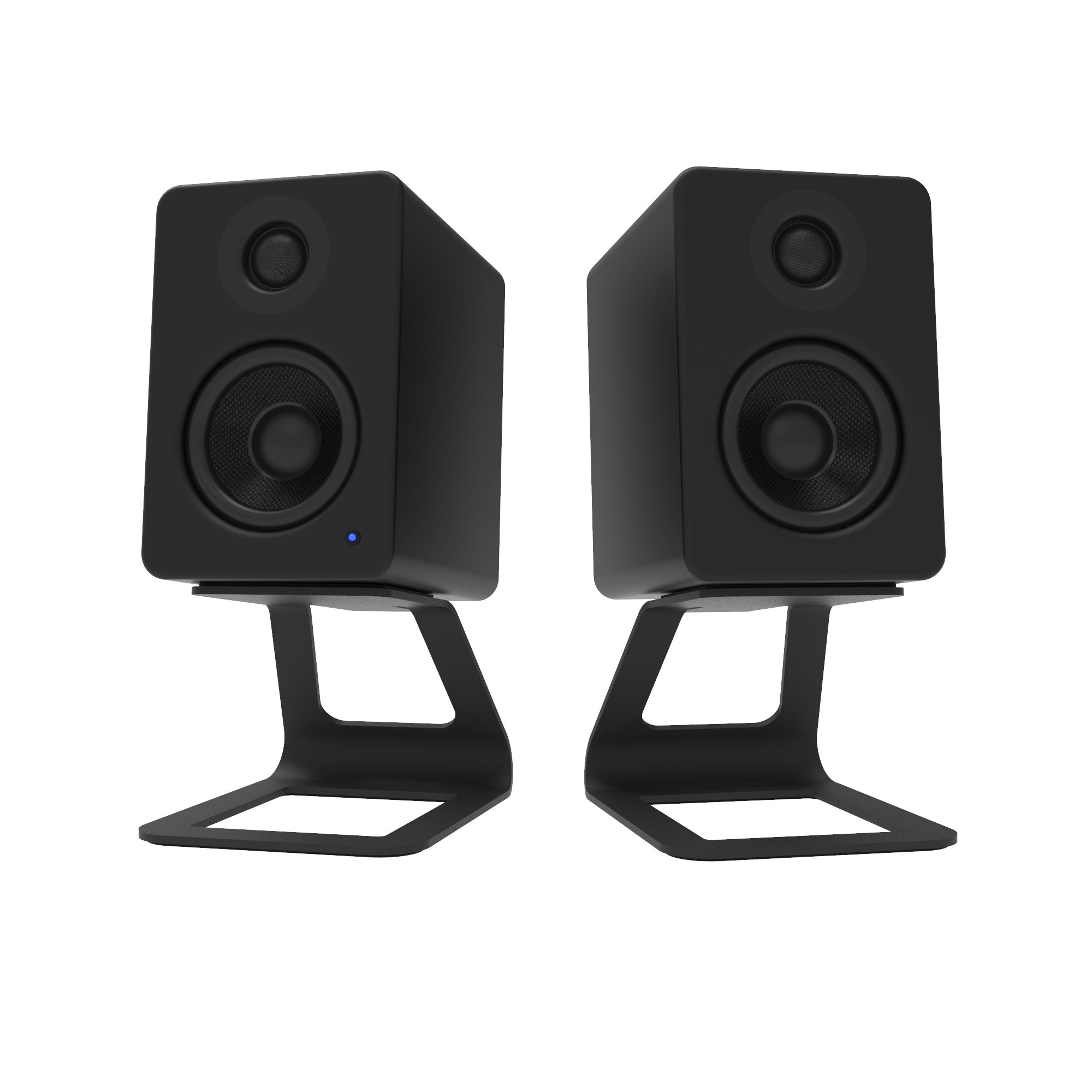 Kanto SE2 Elevated Desktop Speaker Stands for Small Speakers - Pair, Black