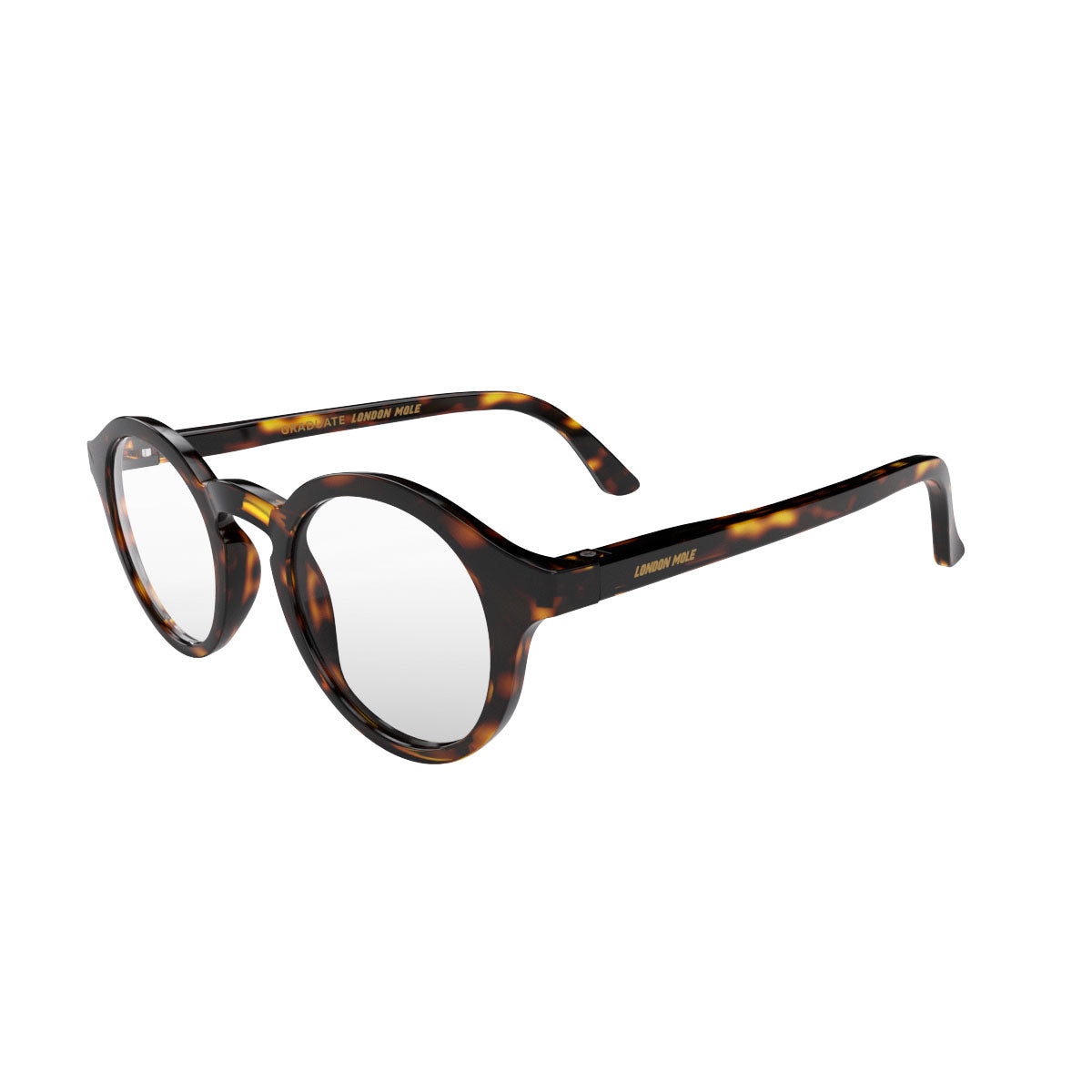 London Mole Graduate Blue Blocker Glasses Gloss Tortoise Shell