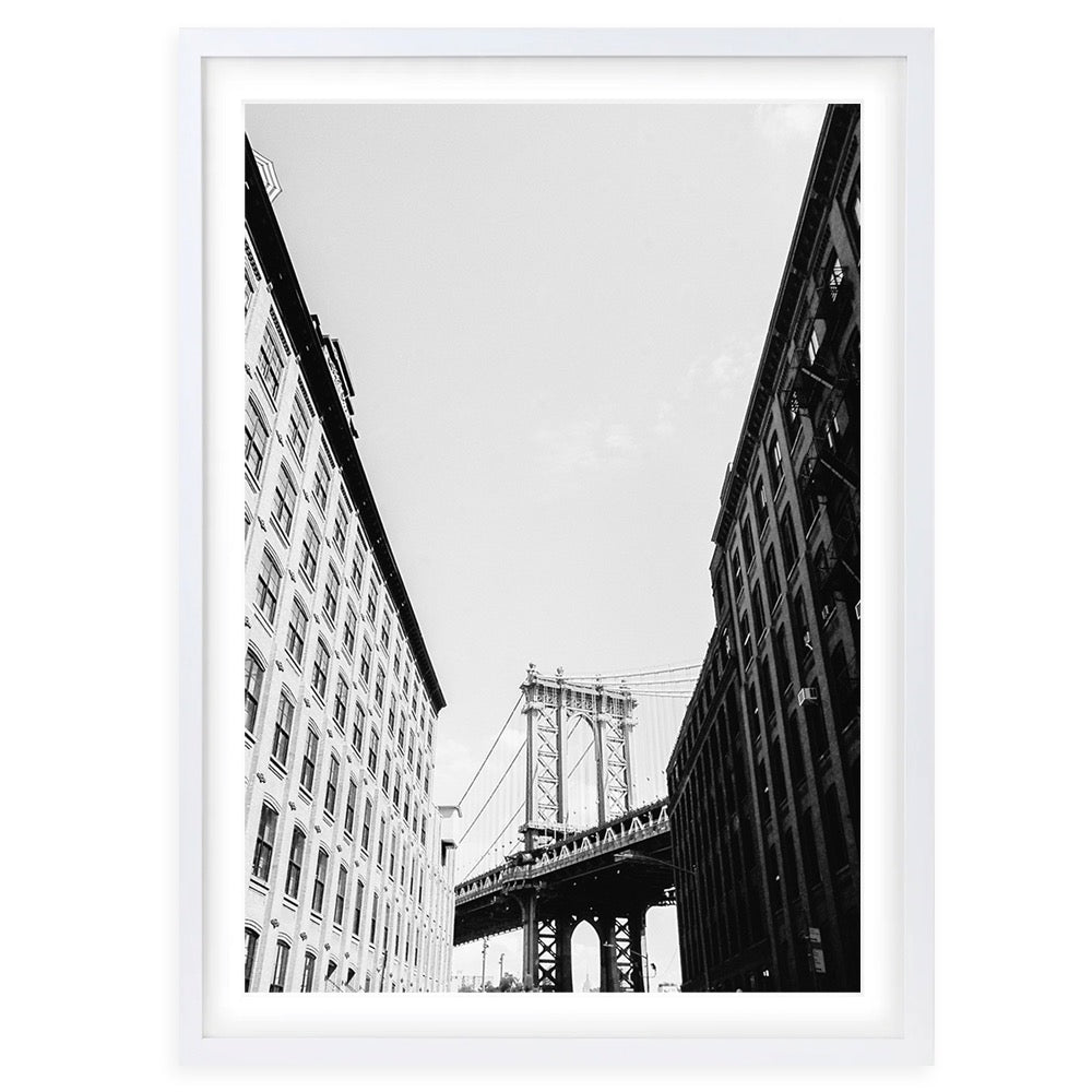 Wall Art's Brooklyn Bridge 3 Large 105cm x 81cm Framed A1 Art Print