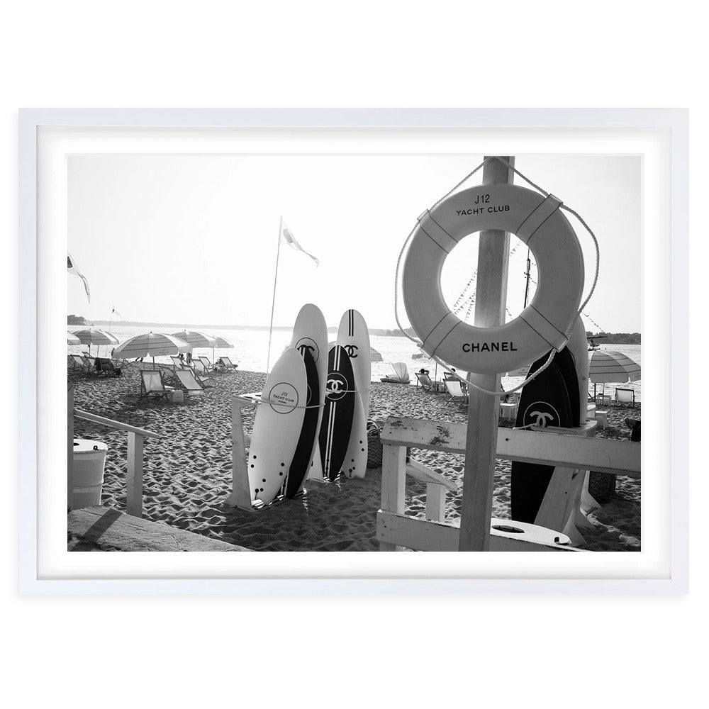 Wall Art's Chanel Beach Club Large 105cm x 81cm Framed A1 Art Print