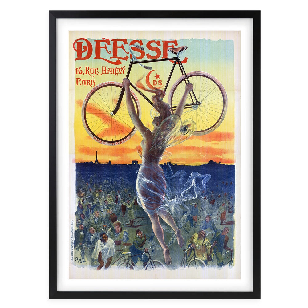 Wall Art's Deesse Cycles Large 105cm x 81cm Framed A1 Art Print