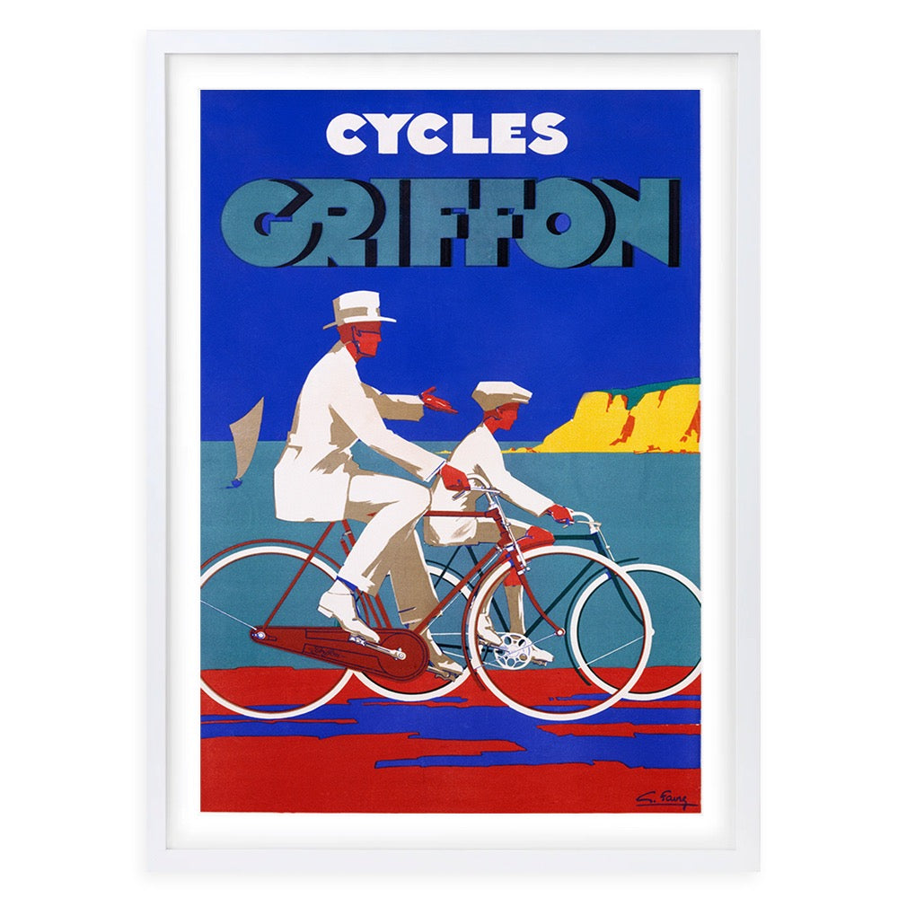 Wall Art's Griffon Cycles Large 105cm x 81cm Framed A1 Art Print