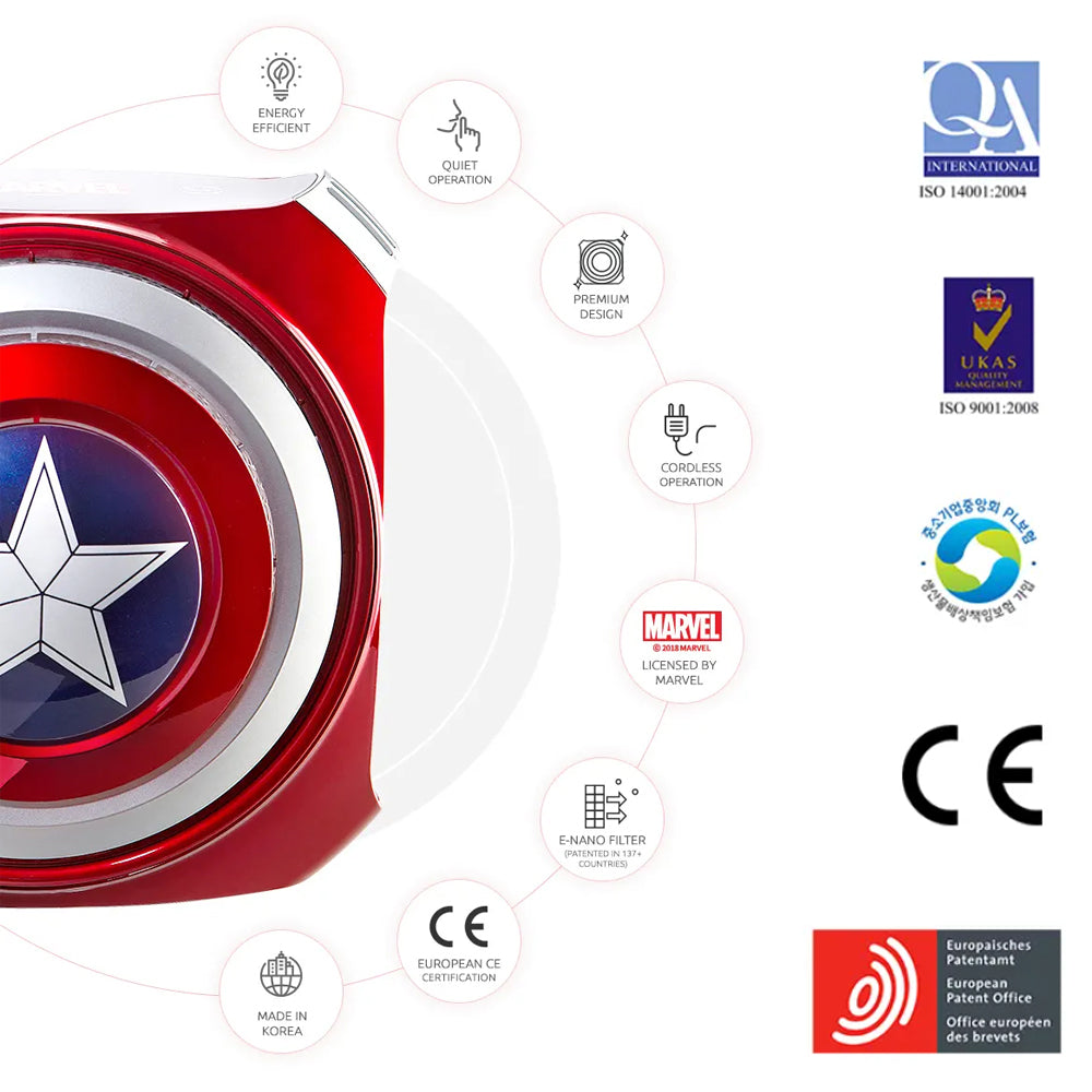 Marvel Habanero 2 Captain America Cordless Air Purifier