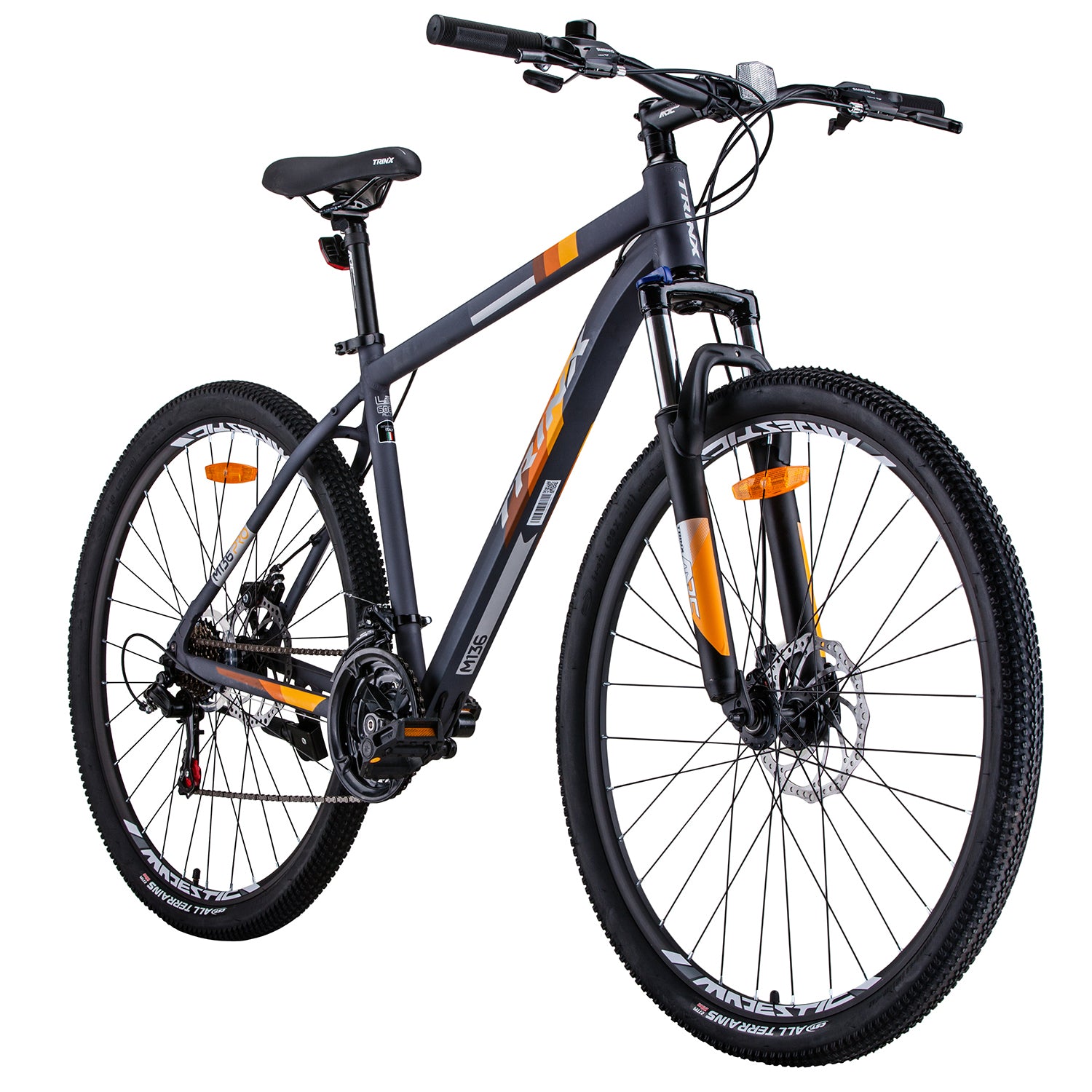 Trinx M136 Pro 29er 21 Speed Mountain Bike MTB 29 Wheel Grey/Orange