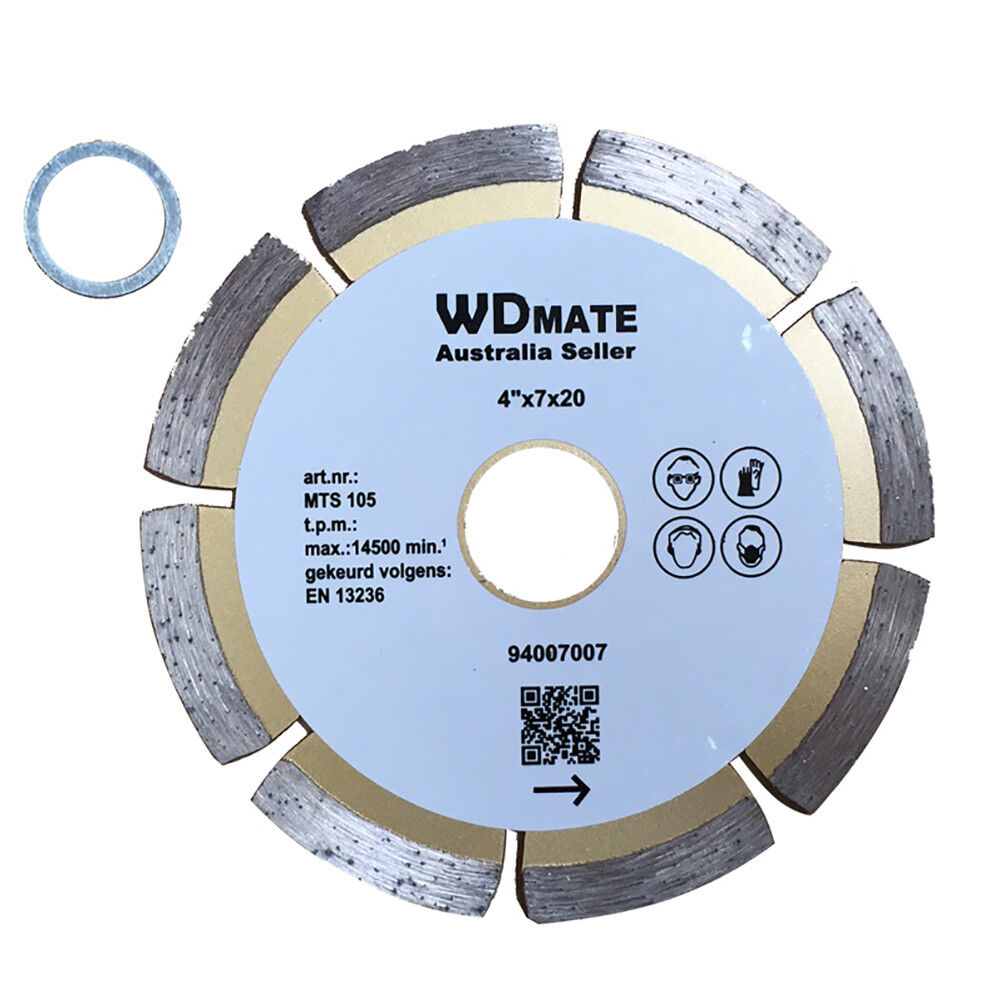 4x Dry Diamond Cutting Disc Wheel 105mm 4" Saw Blade Segment 20/16mm Tile Brick
