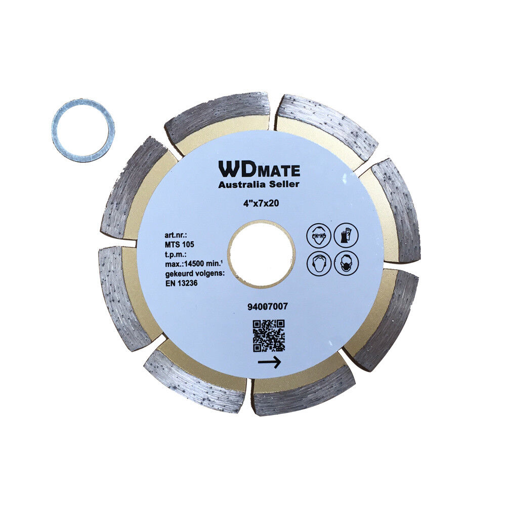 4x Dry Diamond Cutting Disc Wheel 105mm 4" Saw Blade Segment 20/16mm Tile Brick