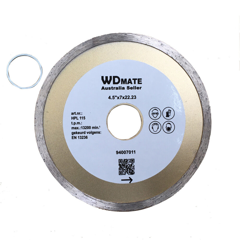 5x Wet Continuous Diamond Saw Blade Cutting Disc 115mm 4.5" 2.0*5mm 20/22.2mm
