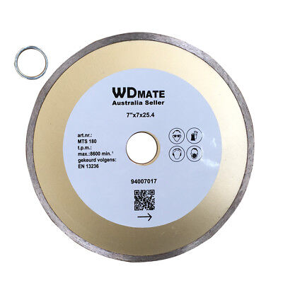 2x Diamond Cutting Blade 180mm 2.3*5mm 7 Wet Circular Saw Disc 25.4/22.2mm Tile