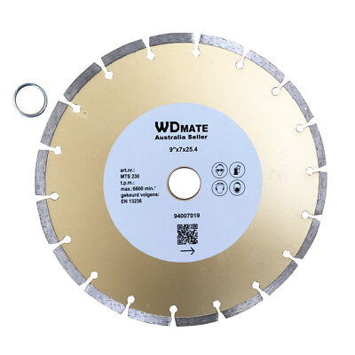 230mm Dry Diamond Cutting Disc 9" Segment Saw Blade 2.6*7mm 25.4/22.23mm Tile