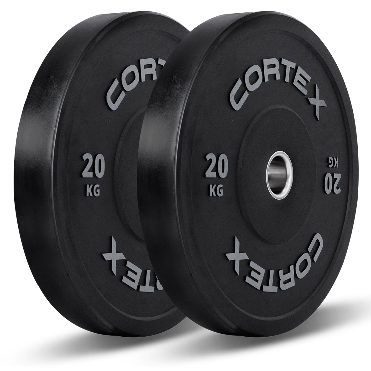 CORTEX 90kg Black Series V2 Rubber Olympic Bumper Plate Set 50mm with SPARTAN100 Barbell