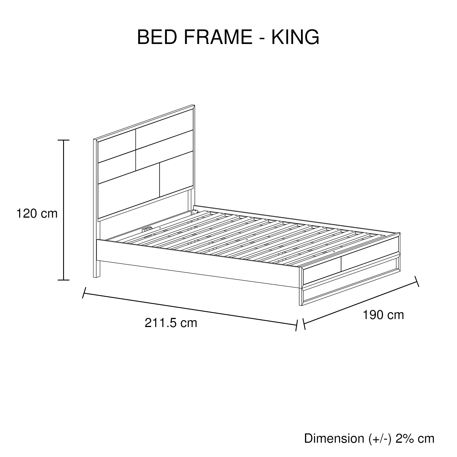 4 Pieces Bedroom Suite made in Solid Wood Acacia Veneered King Size Oak Colour Bed, Bedside Table & Dresser