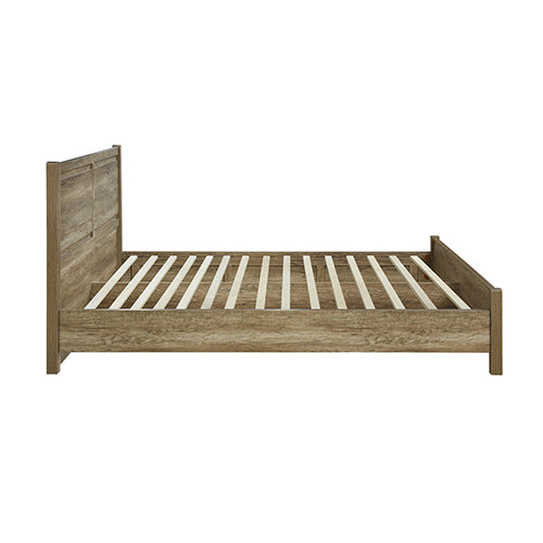 King Size Bed Frame Natural Wood like MDF in Oak Colour