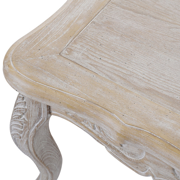 Coffee Table Oak Wood Plywood Veneer White Washed Finish