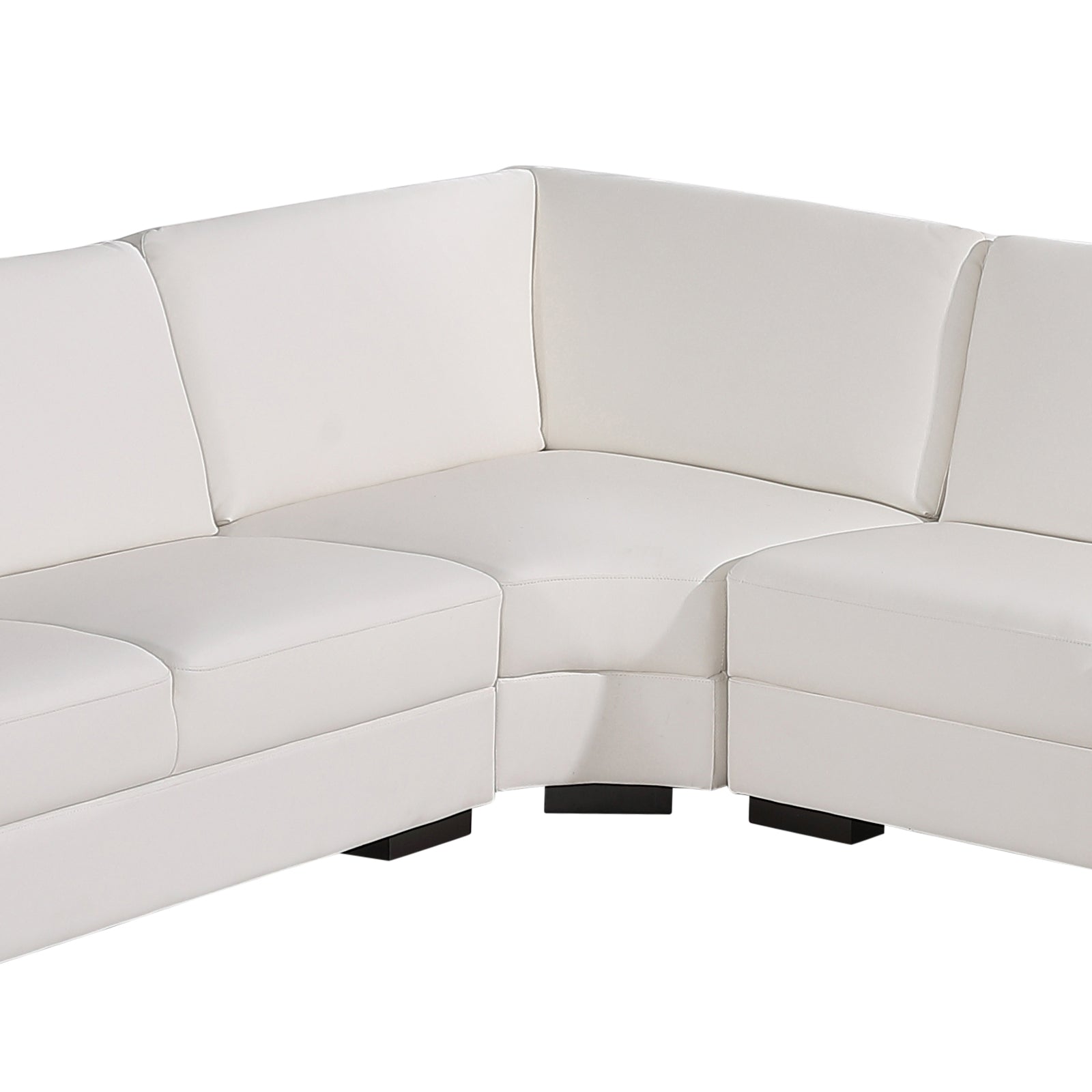 Lounge Set Luxurious 6 Seater Bonded Leather Corner Sofa Living Room Couch in White with Chaise