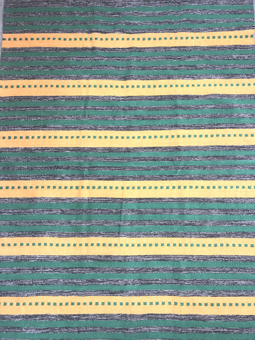 Green/yellow cotton rug 150x200 cm