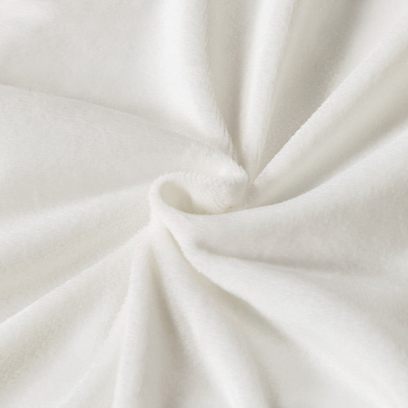 Corduroy Velvet Queen Bed Quilt Cover Set-White