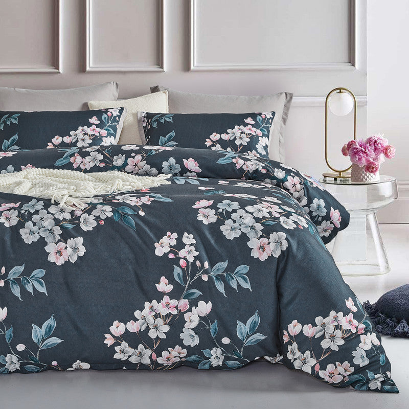 Botanical Hazel Microfibre Quilt Cover Set-king size