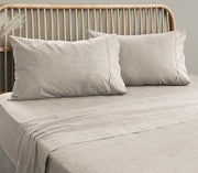 Embre Linen Look Washed Cotton SHEET SET - QUEEN