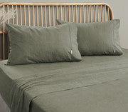 Embre Linen Look Washed Cotton SHEET SET - KING