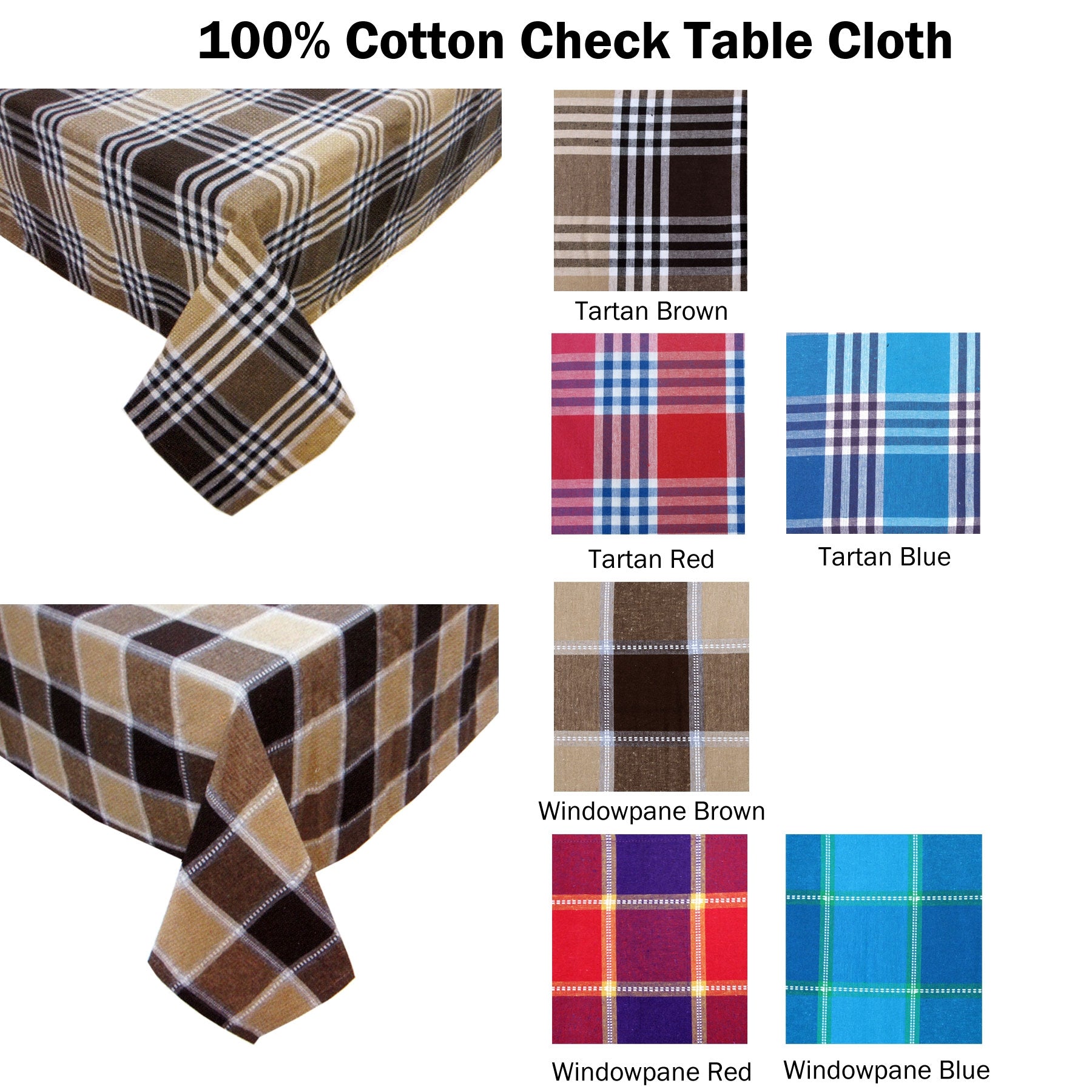 Check Table Cloth Tartan Red 180 x 180 cm