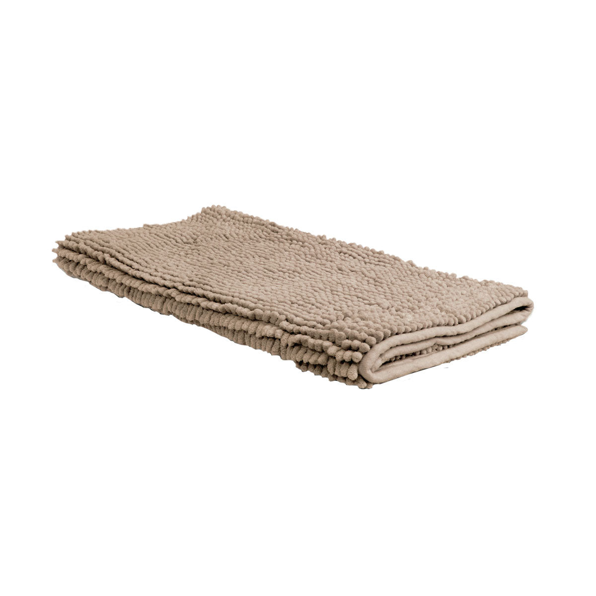 Chenille Toggle Bath Mat 50 x 80cm Taupe